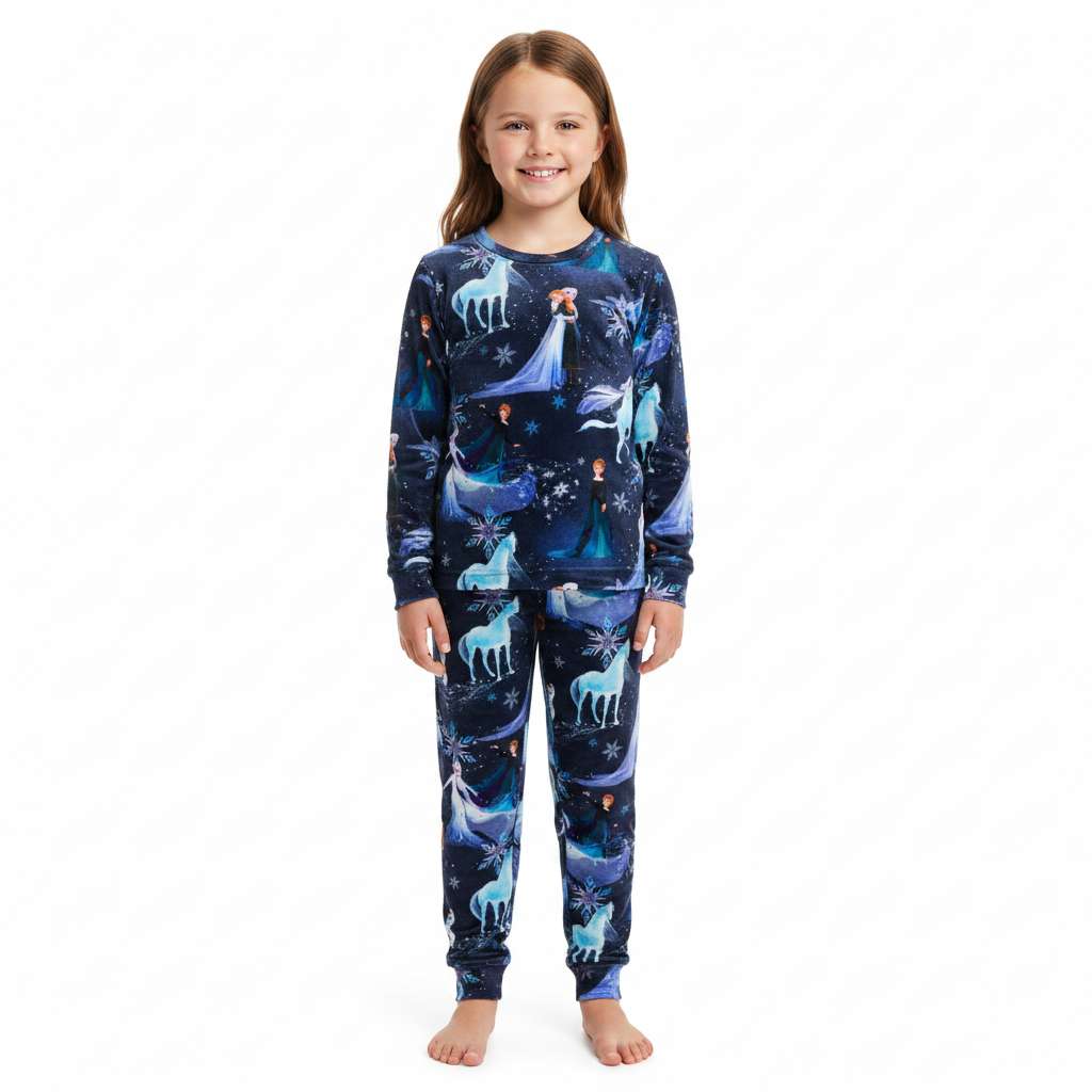 FROZEN Navy Velour Pyjama Set