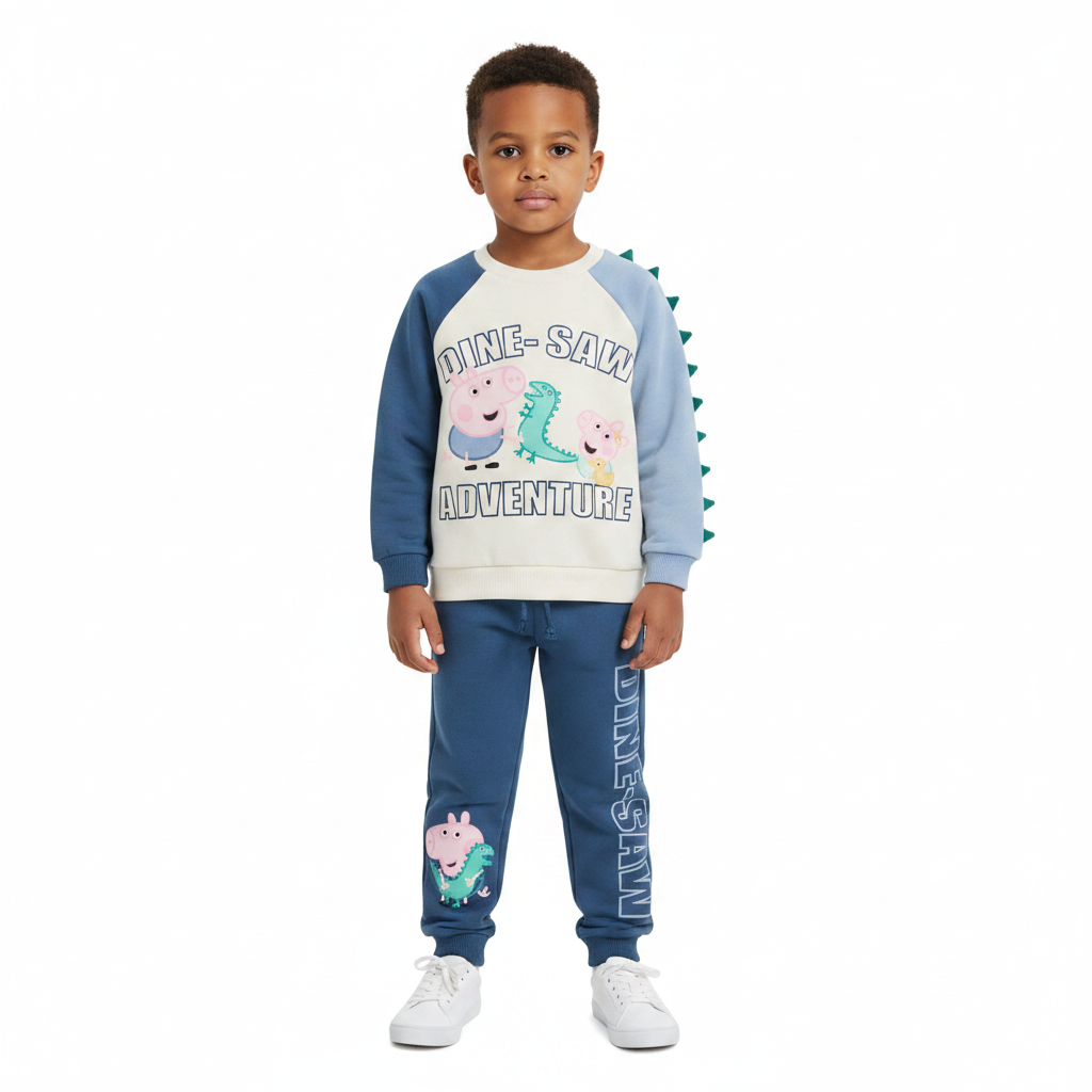 GEORGE PIG Blue Sweatshirt & Trackpants Set