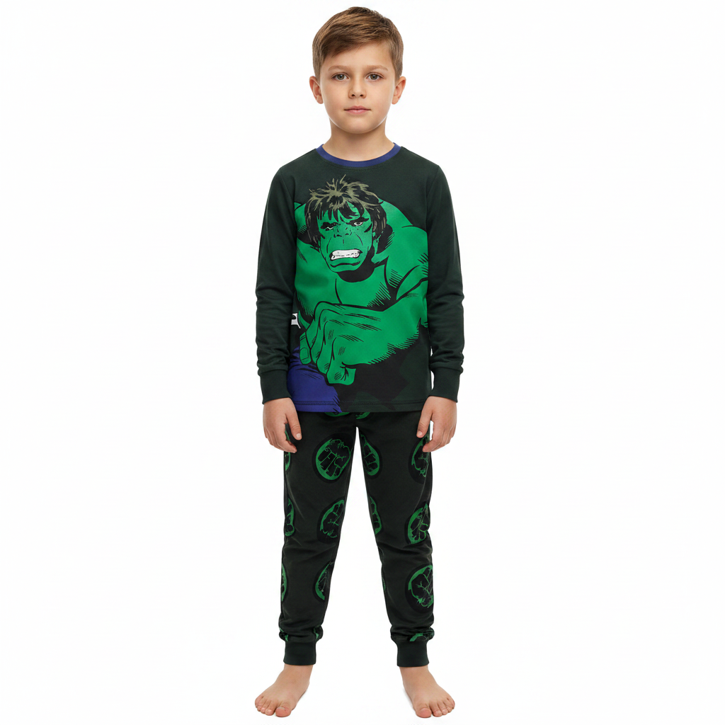 Avengers | Dark Green Hulk Pyjamas | Little Gecko