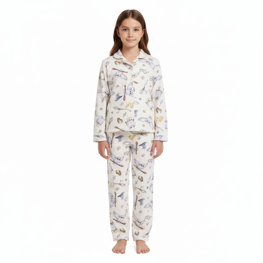 HARRY POTTER Button Up Velour Pyjama Set