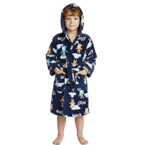 BLUEY Navy Fleece Dressing Gown