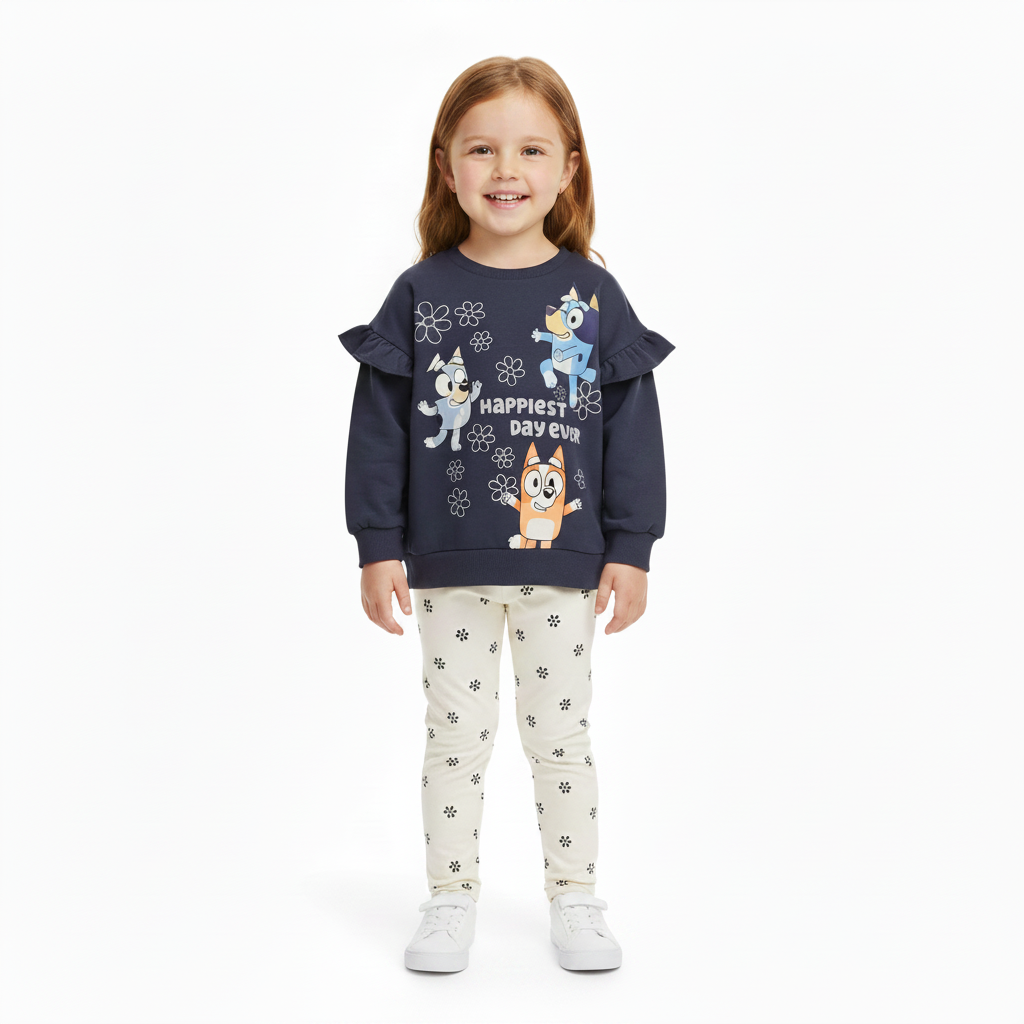 BLUEY Navy Sweatshirt & Leggings Set