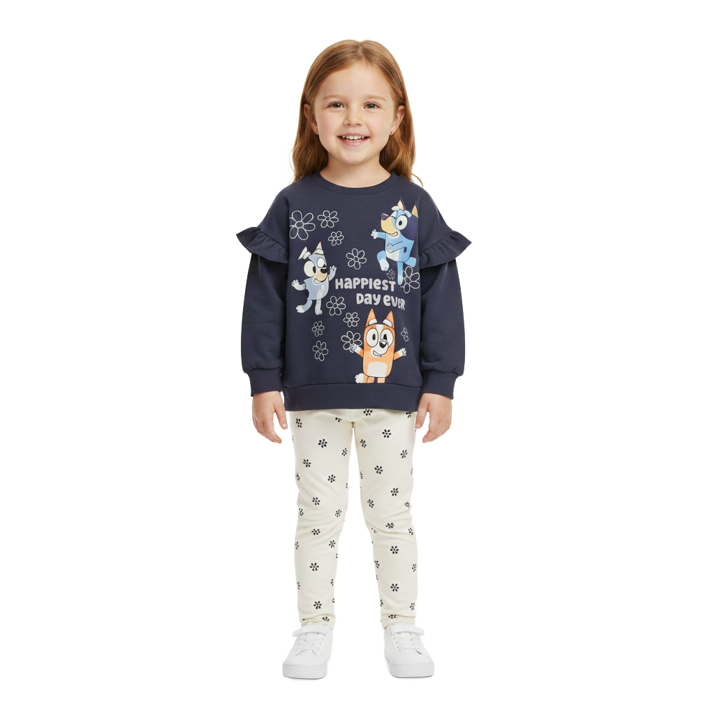BLUEY Navy Sweatshirt & Leggings Set