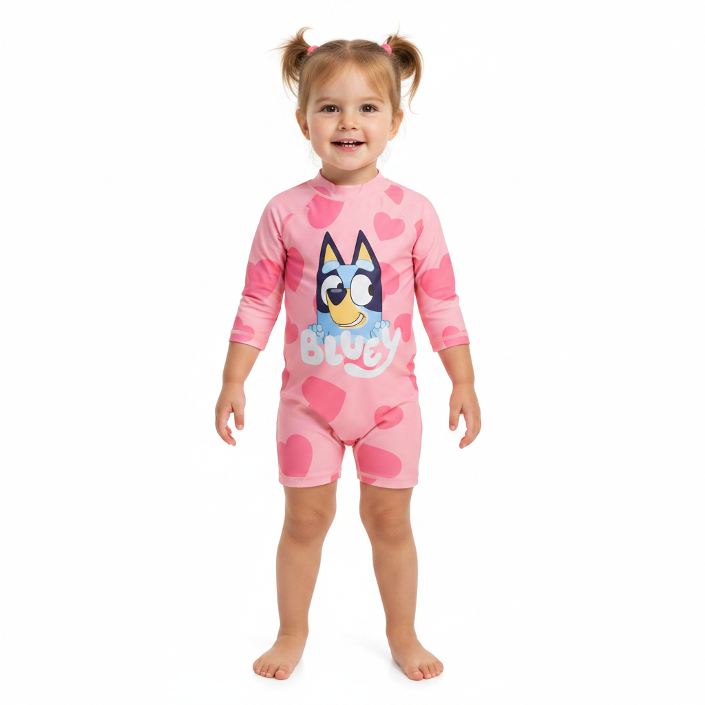 BLUEY Pink Hearts Sunsuit