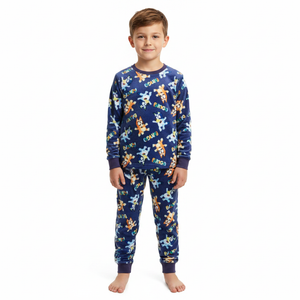 BLUEY Navy Velour Pyjama Set