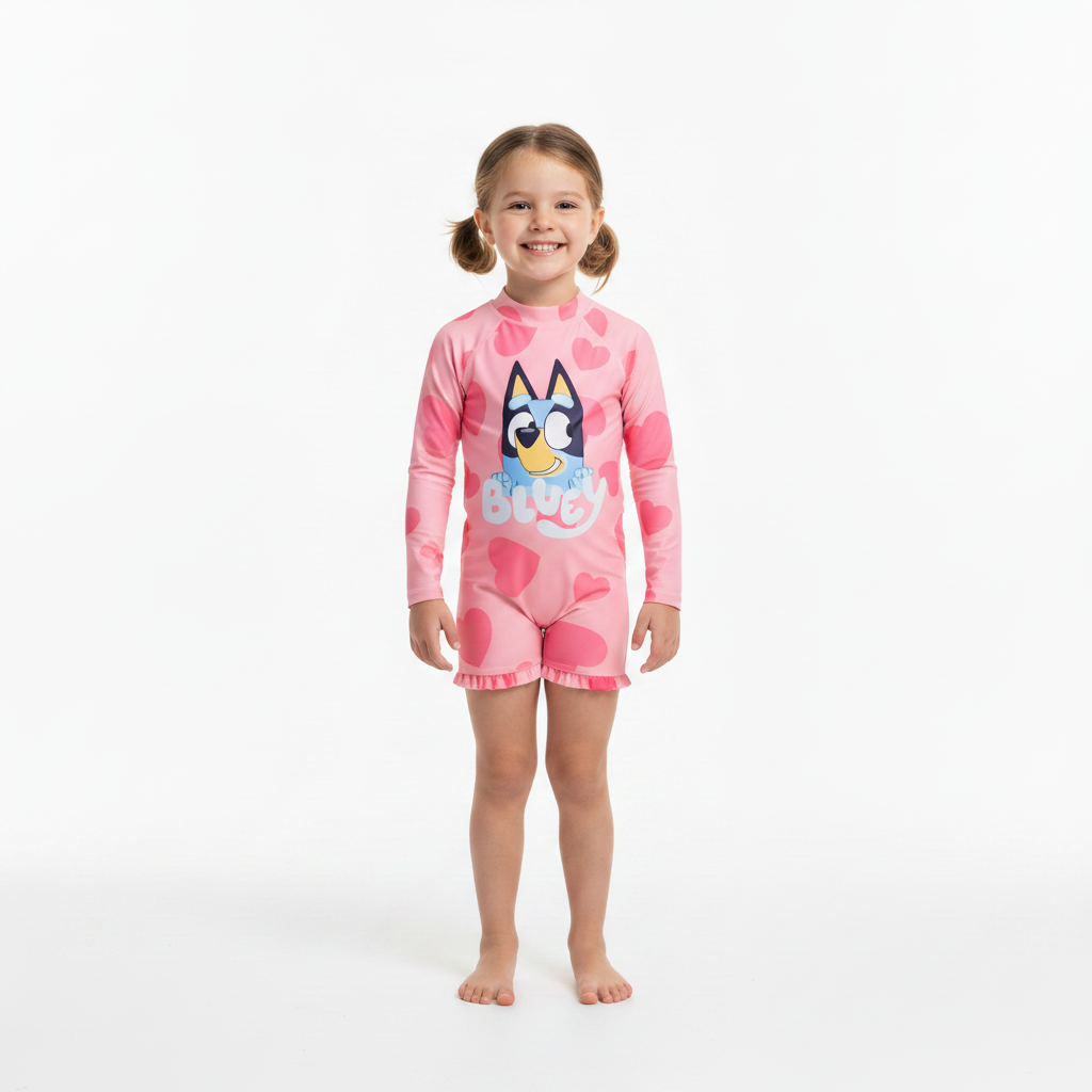 BLUEY Pink Hearts Sunsuit