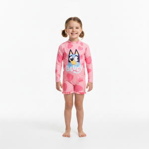 BLUEY Pink Hearts Sunsuit