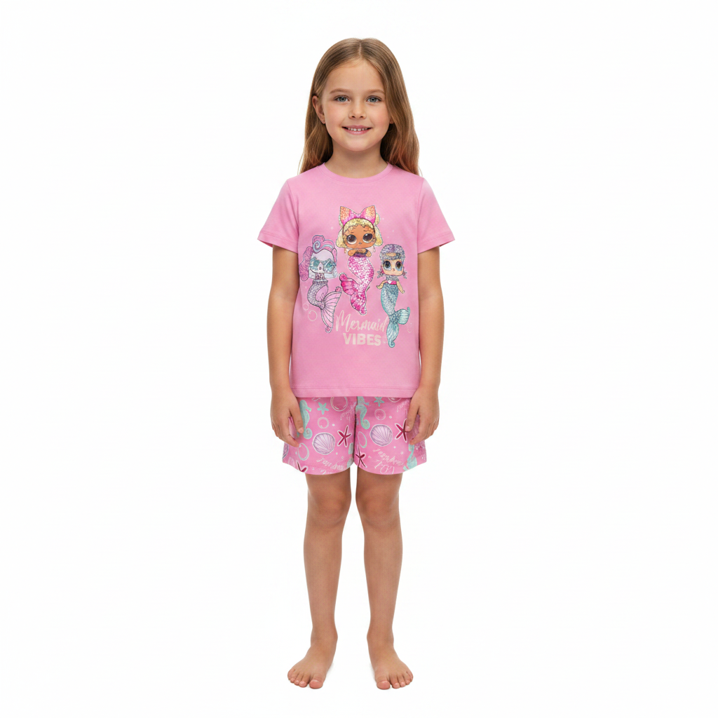 LOL Surprise | Pink Mermaid Shortie Pyjamas | Little Gecko