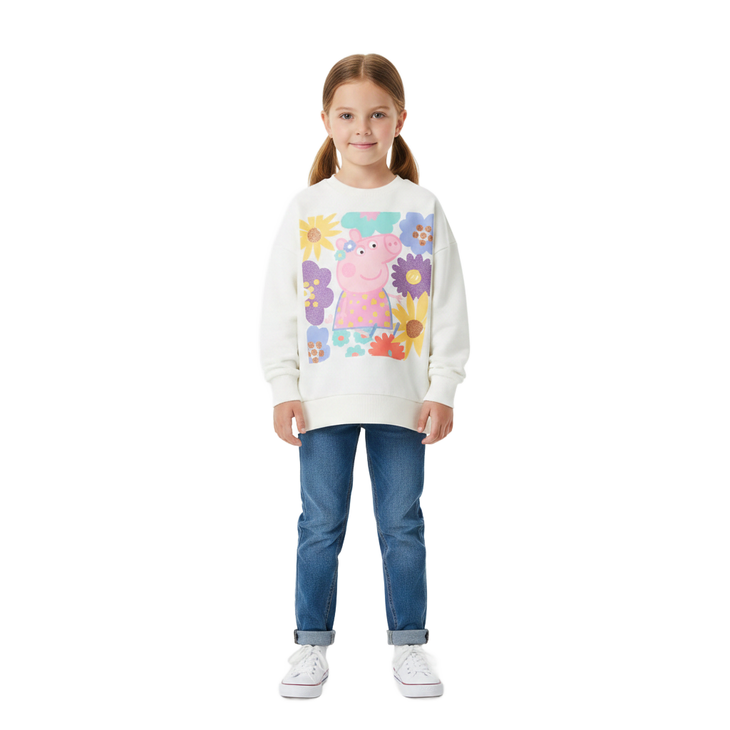 PEPPA PIG White Floral Sweatshirt