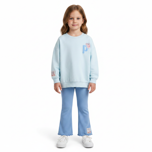 PEPPA PIG Blue Sweatshirt & Flared Leggings Set