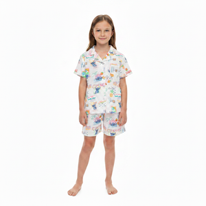 LILO & STITCH Postcards Button Up Pyjama Set