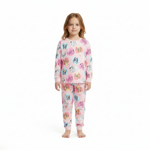 BLUEY Pink Hearts Velour Pyjama Set