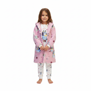 BLUEY Pink Dressing Gown & Pyjama Set