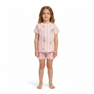 BLUEY Pink Striped Pyjama Set