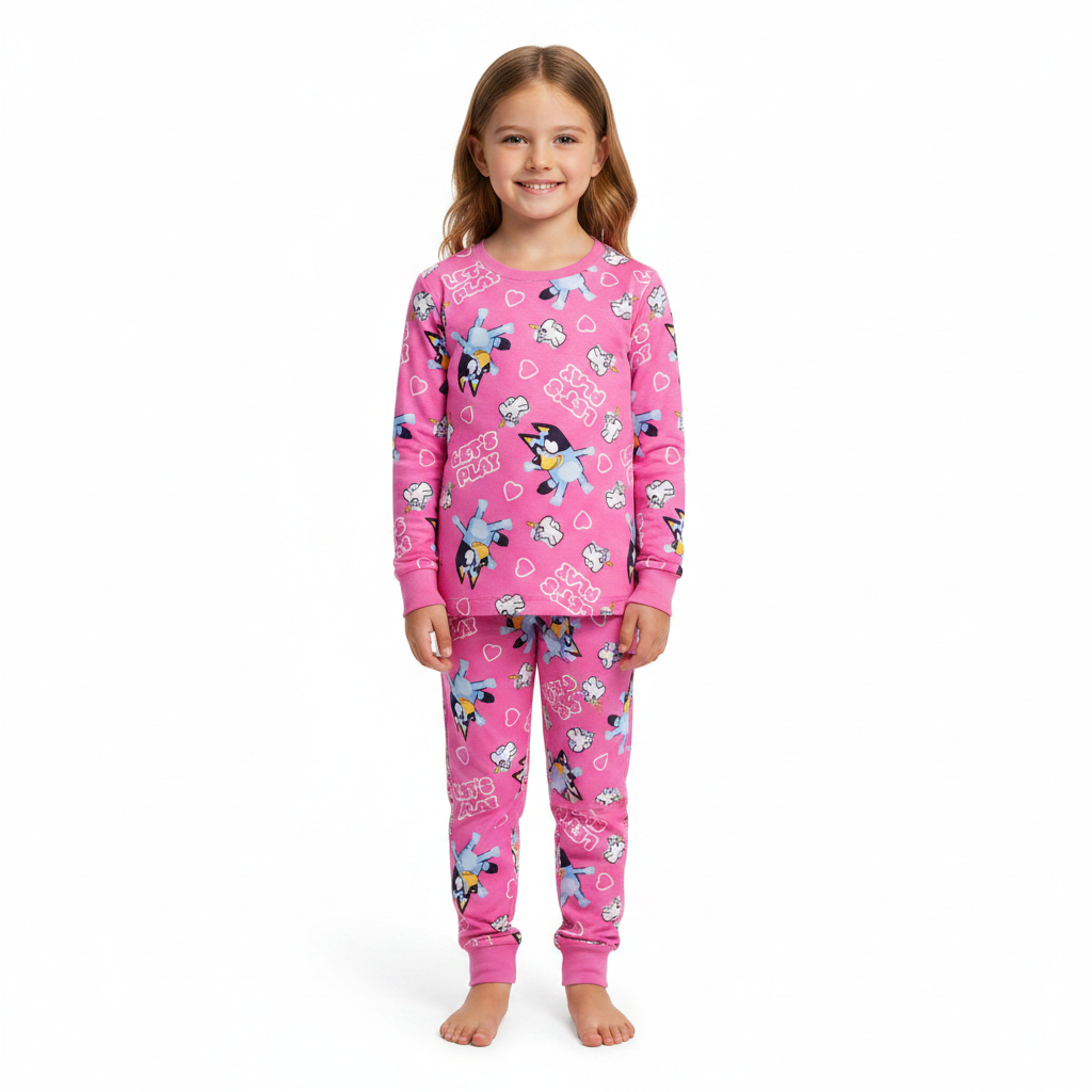 BLUEY Pink Unicorn Pyjama Set