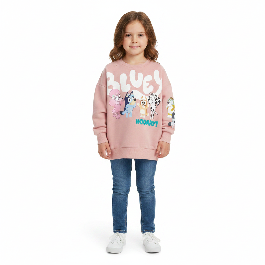 Bluey | Pink Hooray Sweatshirt | Little Gecko