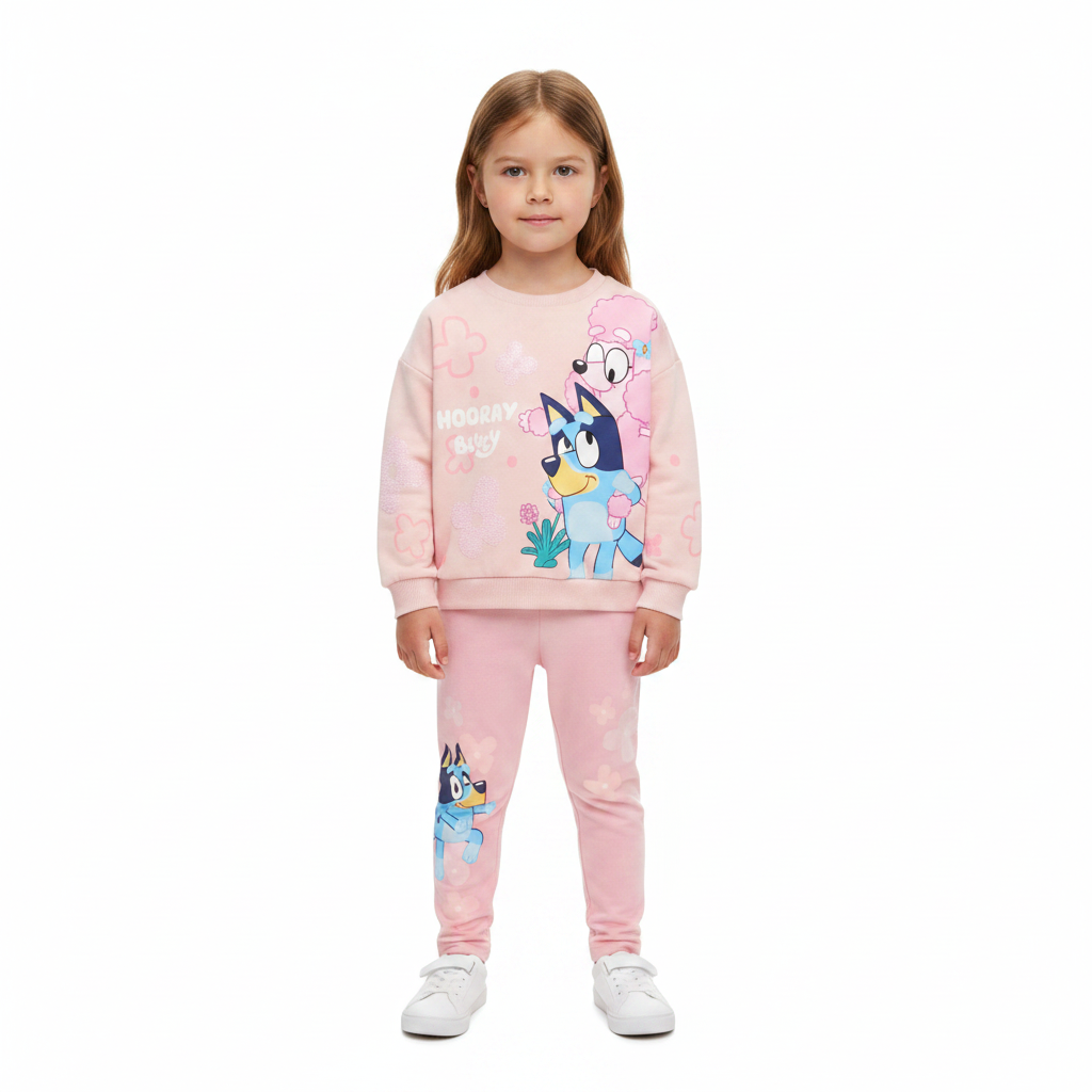 BLUEY Pink Sweatshirt & Leggings Set