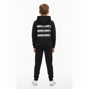 MINECRAFT Black Hooded Sweatshirt & Trackpants Set
