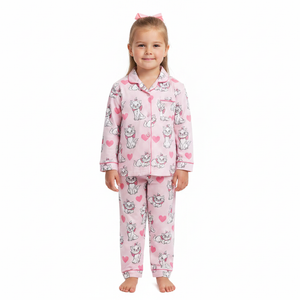 THE ARISTOCATS Pink Marie Button Up Pyjama Set