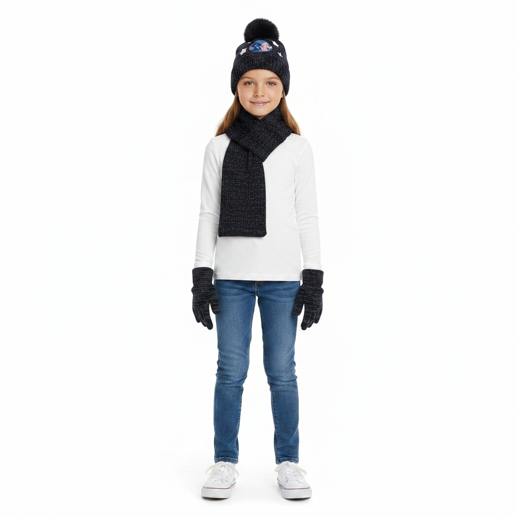 Lilo & Stitch | Beanie, Scarf & Gloves Set | Little Gecko