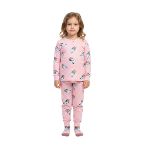 BLUEY Pink Velour Pyjama & Sock Set