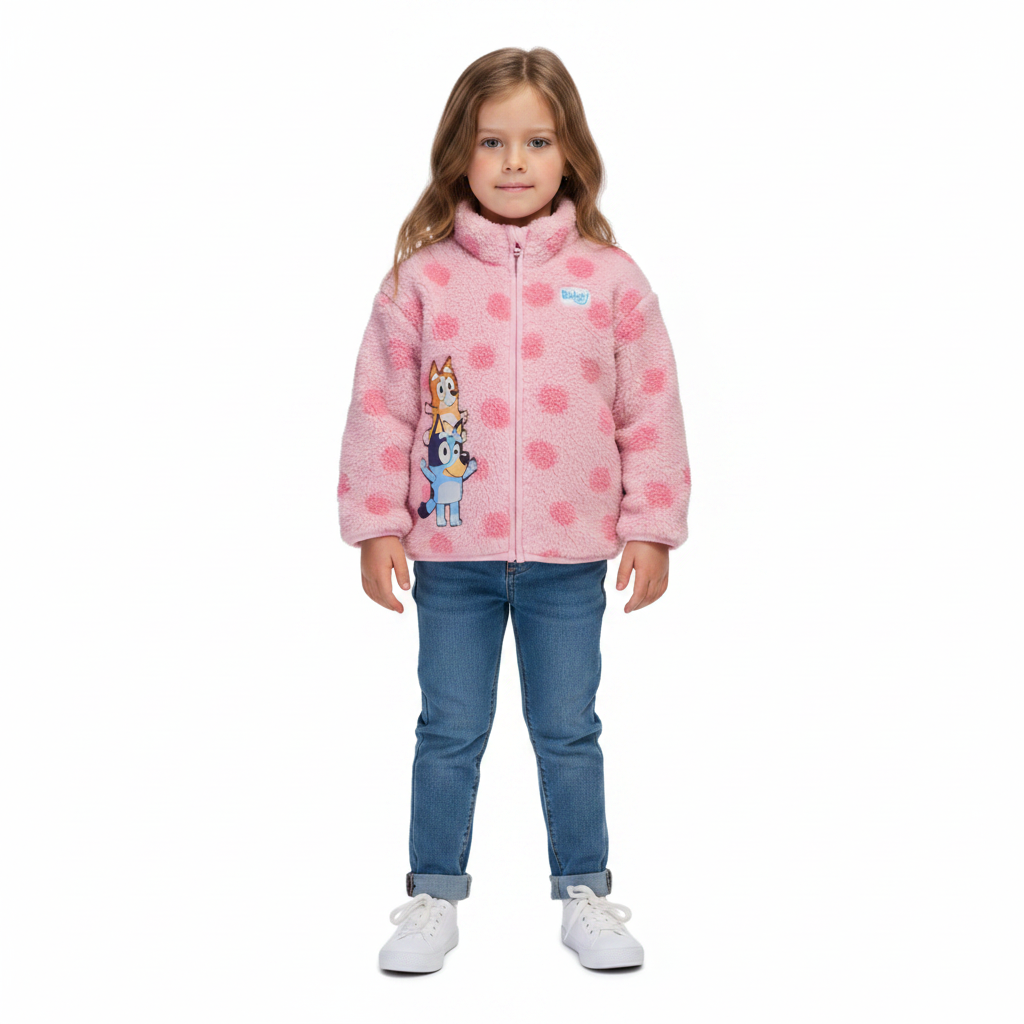 Bluey | Pink Zip Up Jacket | Little Gecko