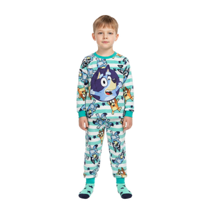 BLUEY Striped Fleece Pyjama & Sock Set
