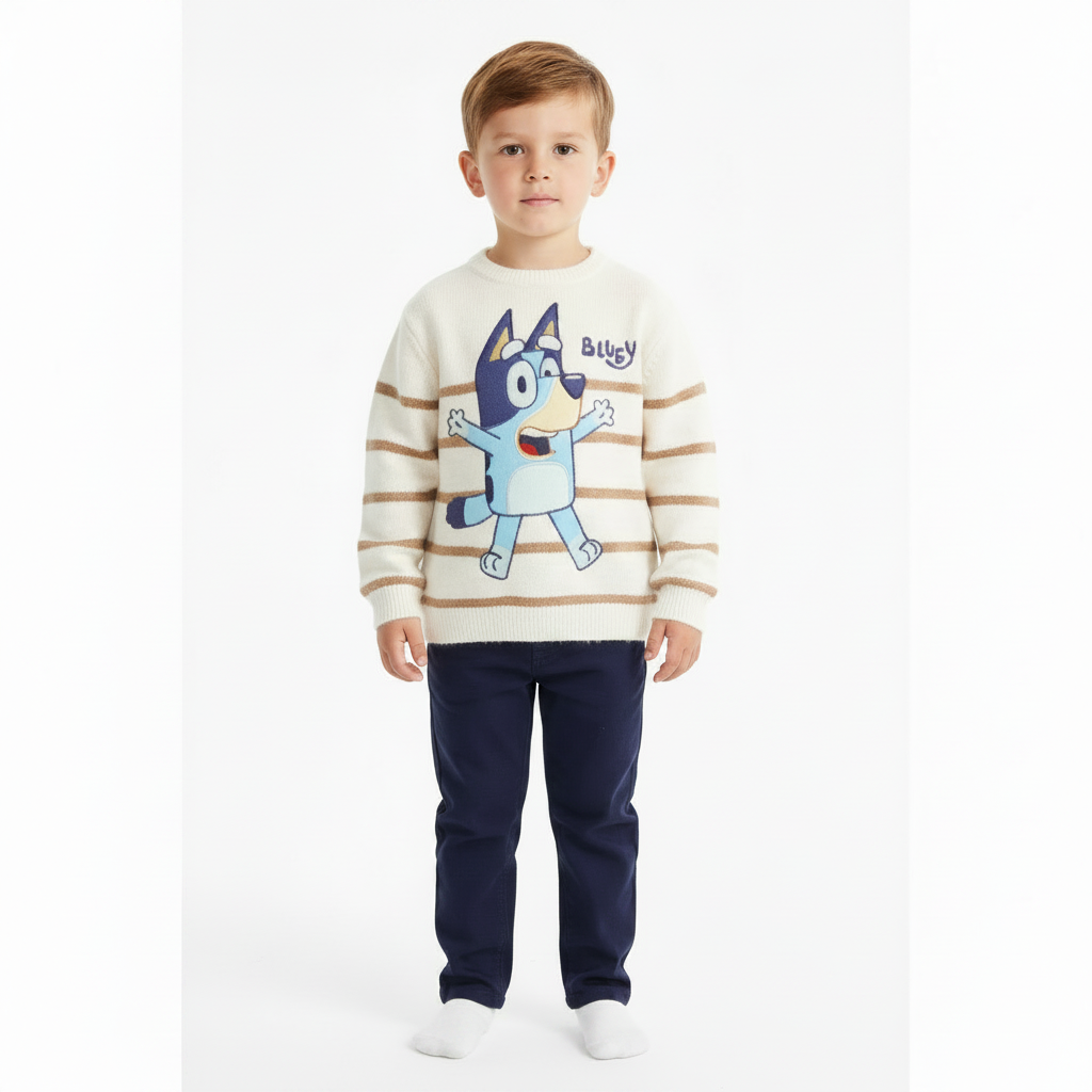 BLUEY Striped Knitted Jumper