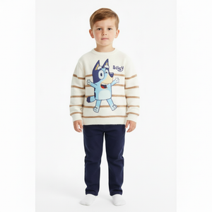 BLUEY Striped Knitted Jumper