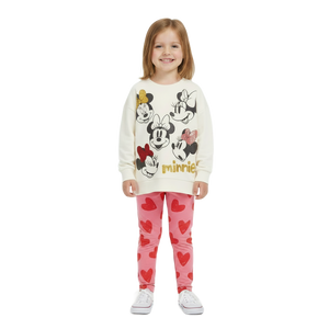MINNIE MOUSE Cream Sweatshirt & Leggings Set
