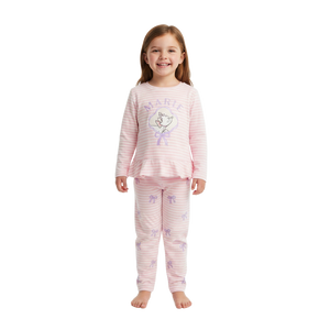 THE ARISTOCATS Pink Stripe Velour Pyjama Set