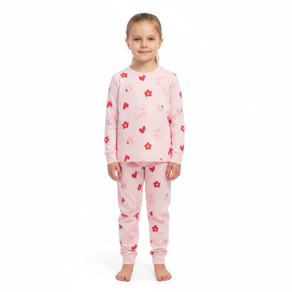 Peppa Pig | Pink Long Pyjamas | Little Gecko