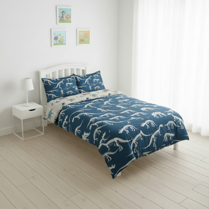 BLUE DINOSAUR Double/Queen Bed Quilt Cover Set