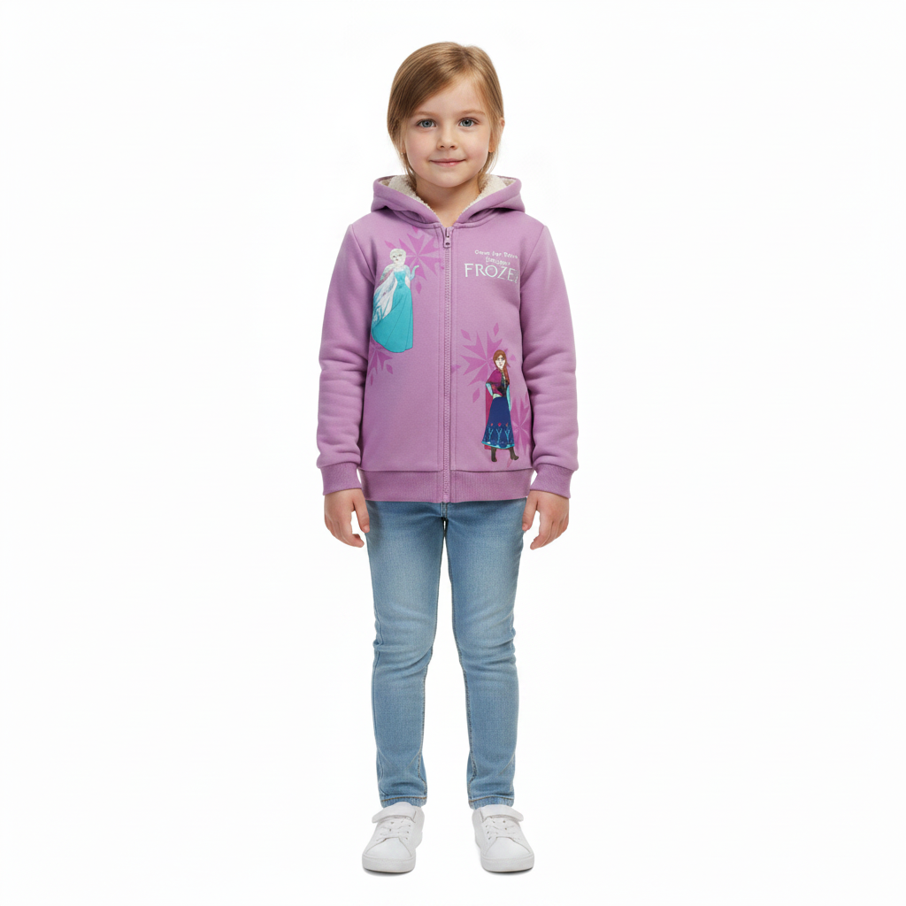FROZEN Fleece Lined Hooded Zip Up Jacket