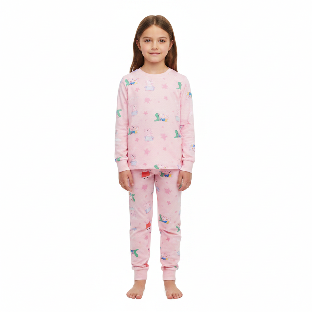 Peppa Pig | Pink Long Pyjamas | Little Gecko