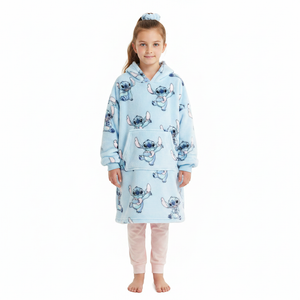 LILO & STITCH Blue Snuggle Hoodie & Scrunchie Set