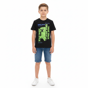 MINECRAFT Black Game Over T-Shirt