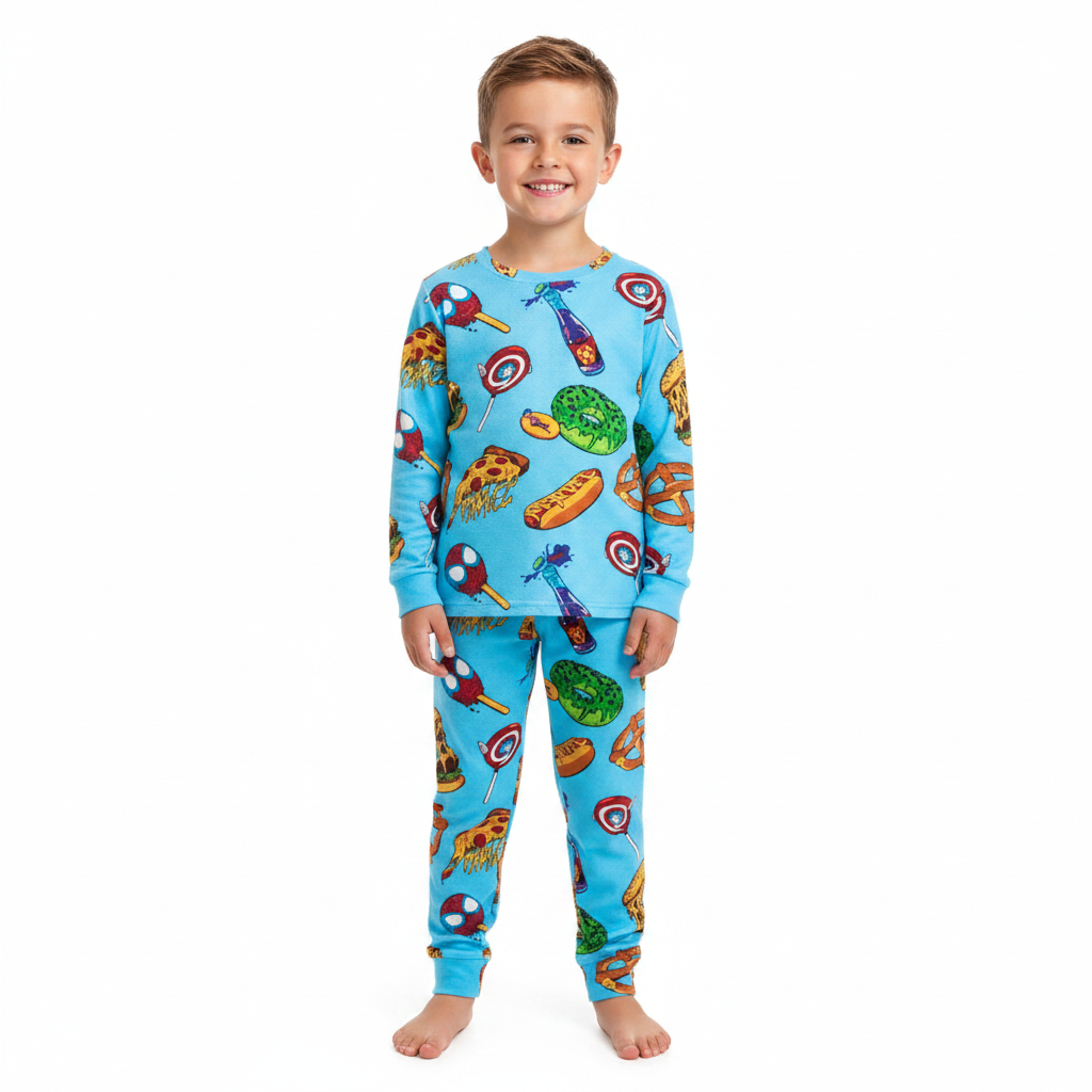 MARVEL COMICS Blue Velour Pyjama Set