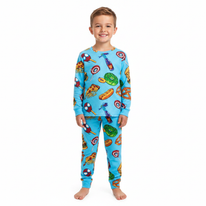 MARVEL COMICS Blue Velour Pyjama Set