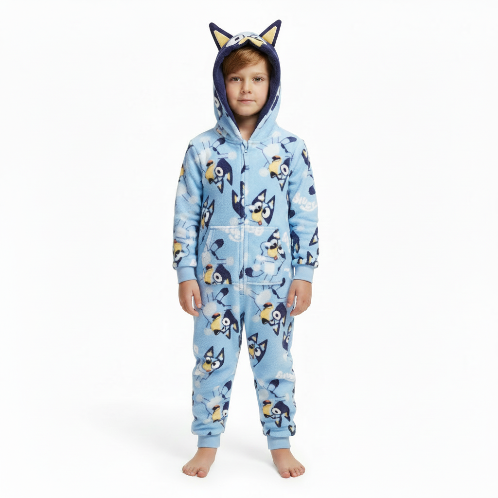 BLUEY Light Blue Fleece All-In-One