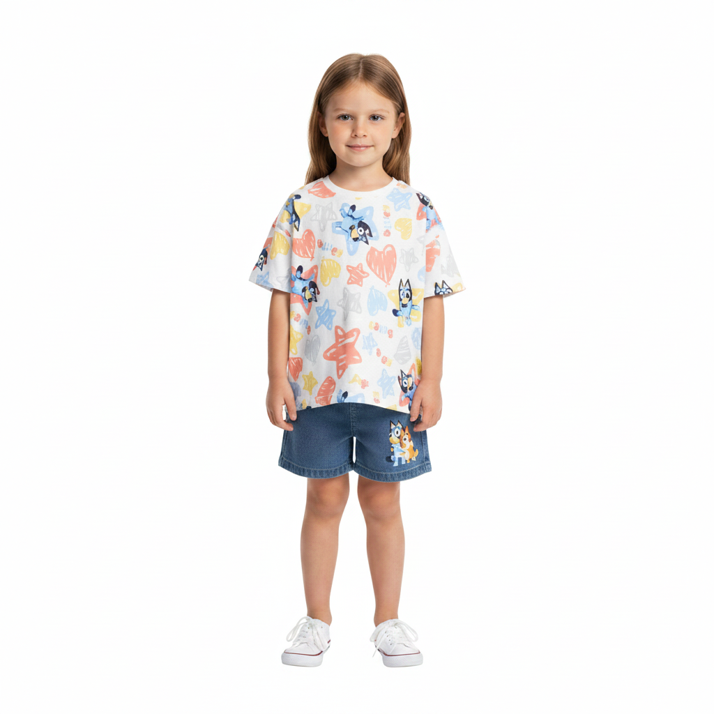 BLUEY Short Sleeve T-Shirt & Shorts Set