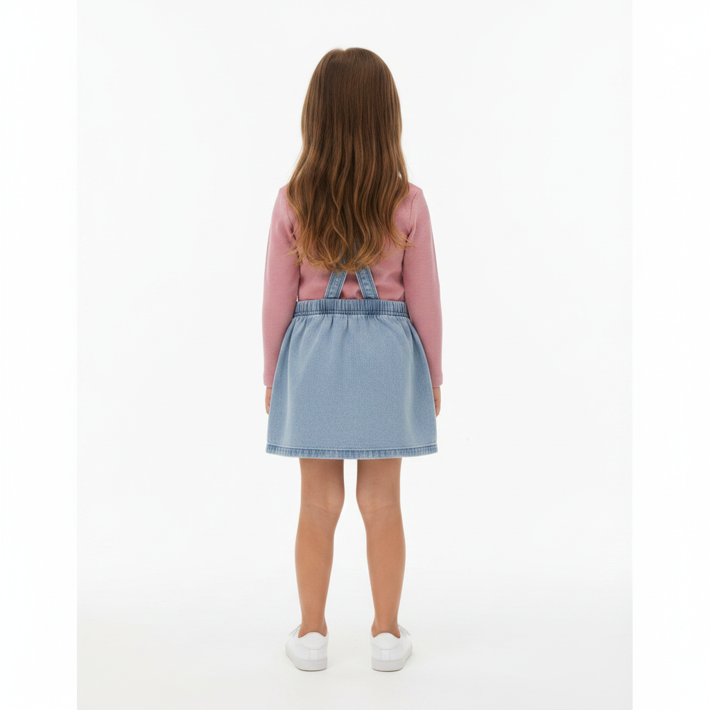 BLUEY Long Sleeve T-Shirt & Denim Dress Set