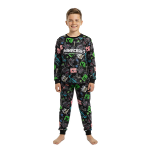 MINECRAFT Charcoal Velour Pyjama Set