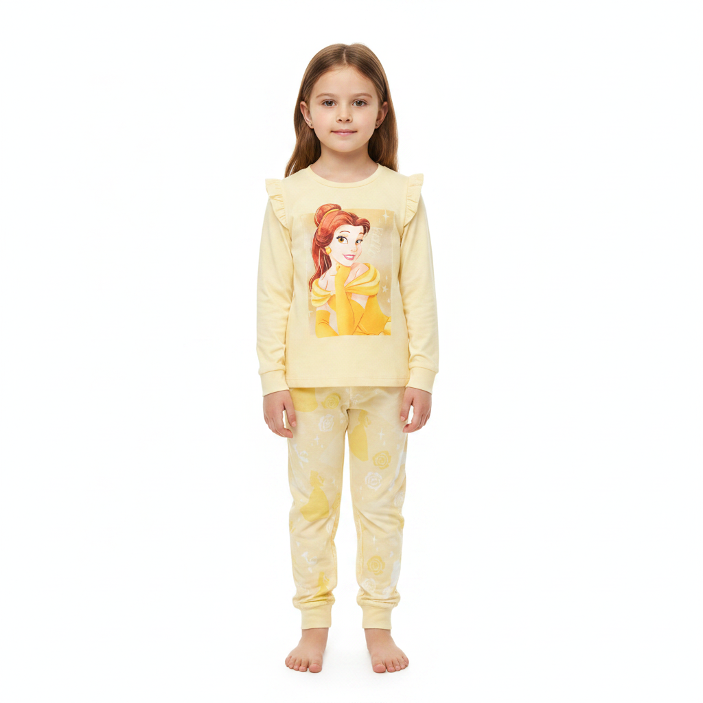 Disney Princess | Yellow Belle Pyjama Set | Little Gecko