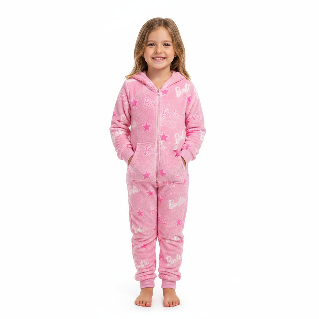 BARBIE Pink Fleece All-In-One