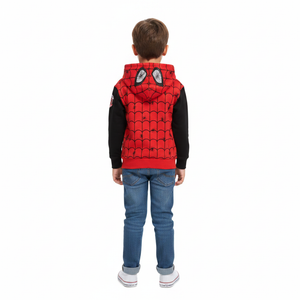 SPIDERMAN Red Hooded Zip Up Jacket