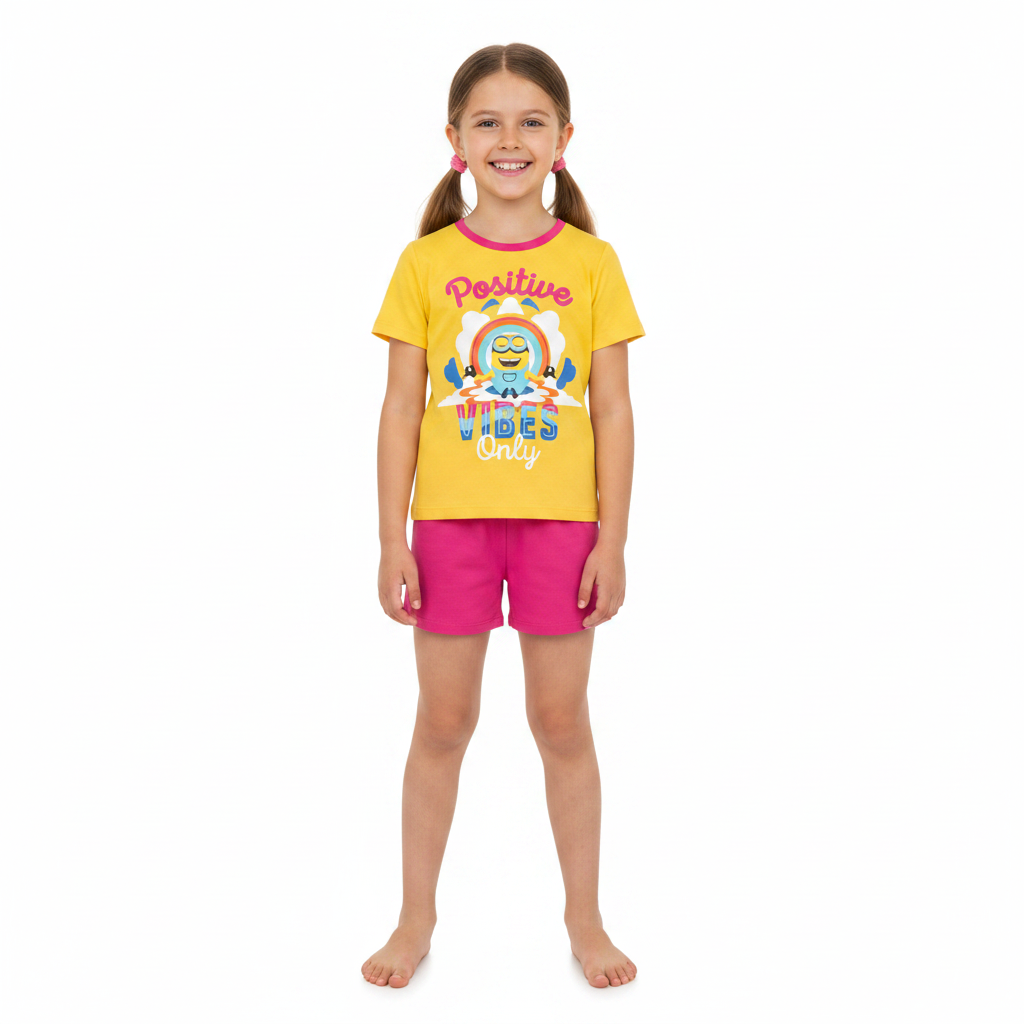 Despicable Me | Positive Vibes Only Shortie Pyjamas | Little Gecko