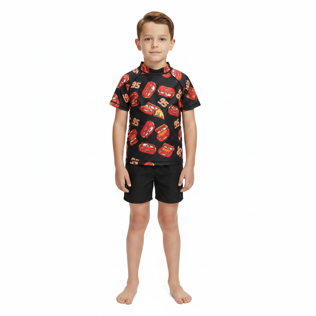 DISNEY CARS 2 Pack Rashie Swim Tops