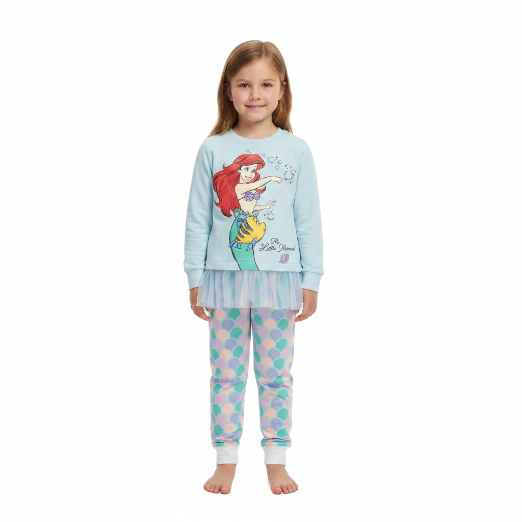 Disney Princess | Ariel Tutu Long Pyjamas | Little Gecko