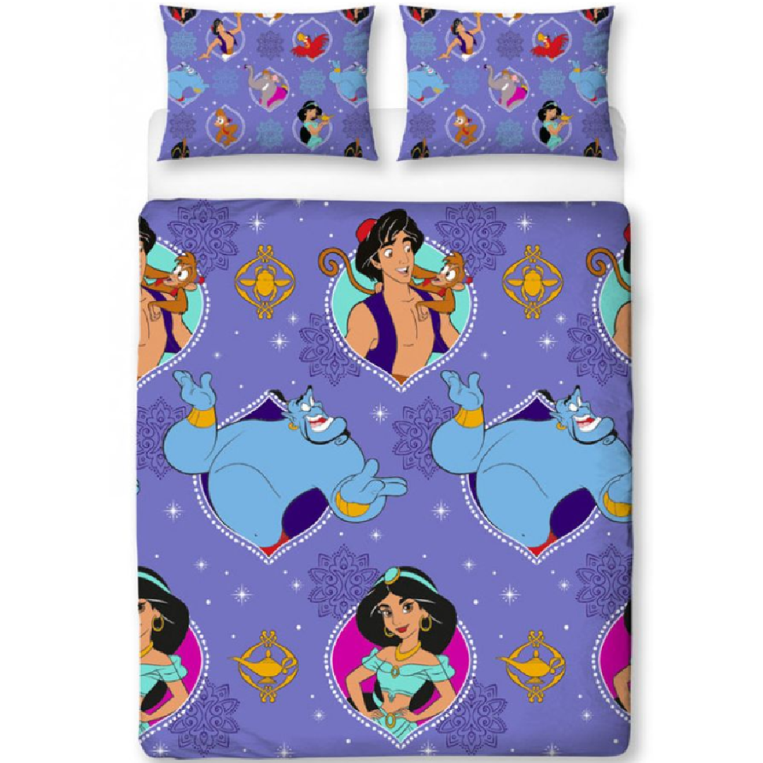 Disney Princess | Aladdin Double/Queen Bed Quilt Cover Set - Sunset | Little Gecko